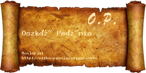 Oszkó Peónia névjegykártya